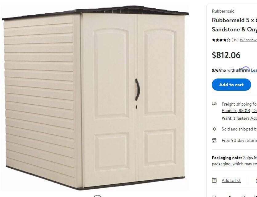 Sold at Auction: Rubbermaid Outdoor Horizontal Storage Shed