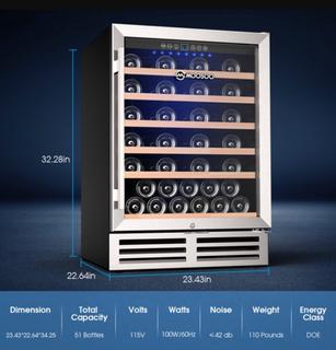 moosoo mg51b wine cooler