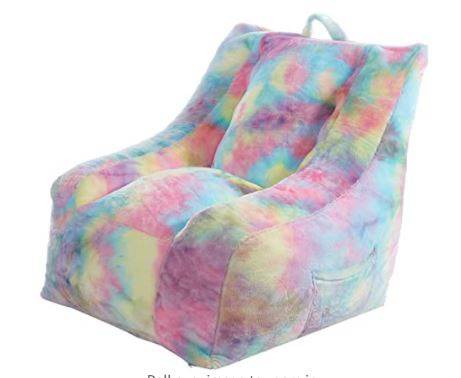 heritage club rainbow faux fur bean bag chair