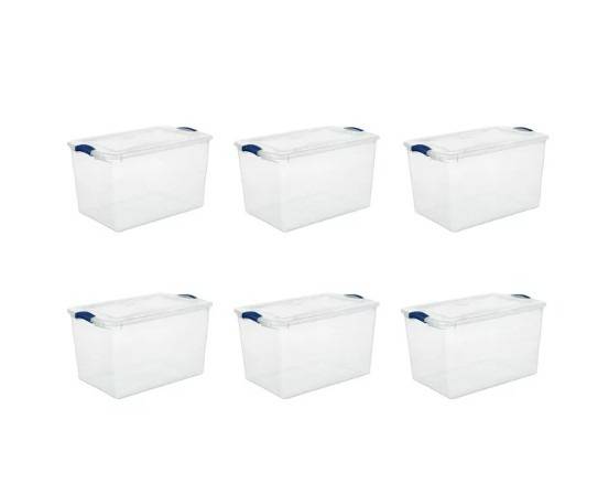 Sterilite Latch Box Stadium Blue 66 qt