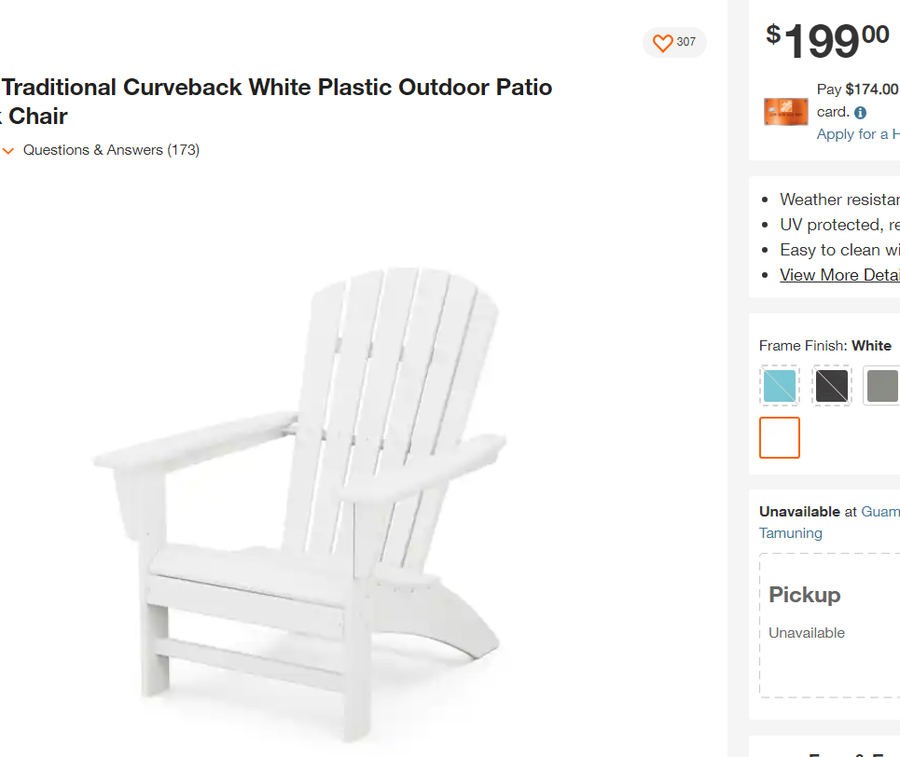 Grant park traditional curveback white best sale plastic outdoor patio adirondack chair