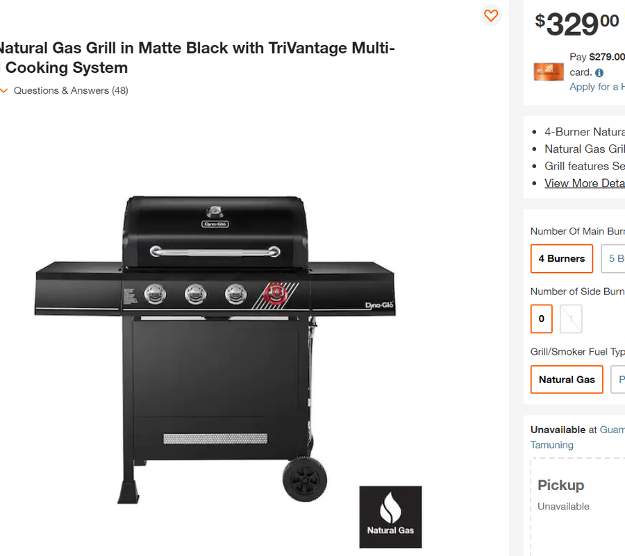 RQL361:4-Burner Natural Gas Grill in Matte Black with TriVantage  Multi-Functional Cooking System Auction | Delaney Online Auction