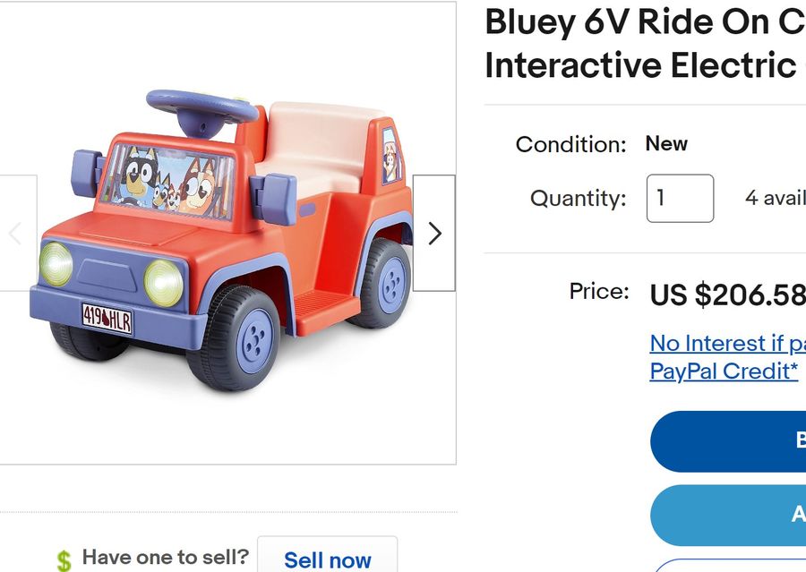 Bluey Ride On Car - Electric Car For Kids With Sound Effects