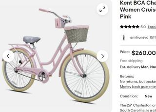 26 ladies kent charleston best sale cruiser bike