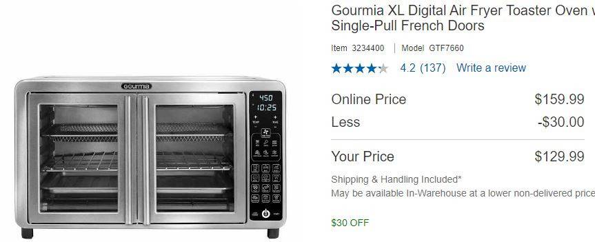 Gourmia French Door XL Digital Air Fryer Oven 30 Day Review 