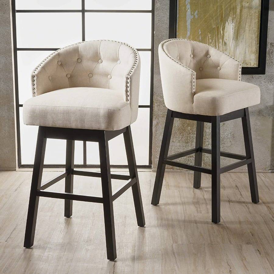 Ogden beige deals swivel bar stools